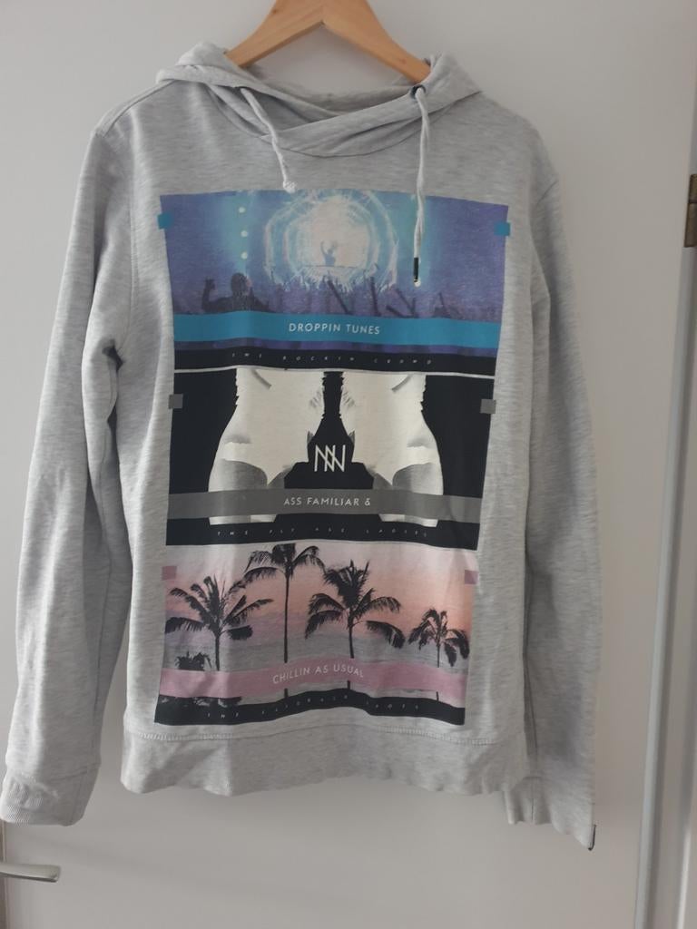 Non grada sweater trui shirt grijs mt l, Kleding | Heren, Ophalen of Verzenden, Zo goed als nieuw, Maat 52/54 (L), Grijs