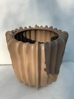 H&M Home Bloempot Japandi Stijl Beige 24cm Hoog, Ophalen, Rond, Binnen, Zo goed als nieuw