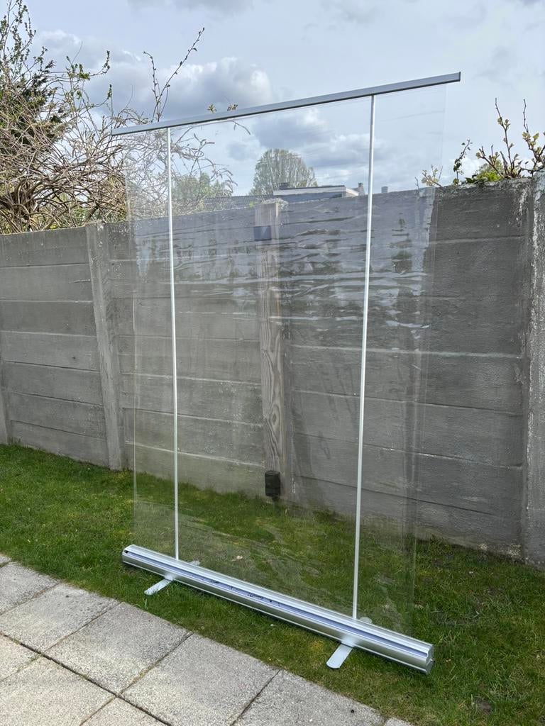 Clear roll up banner, Rechthoekig Staand, Verzenden, Deurposter of groter, Zo goed als nieuw