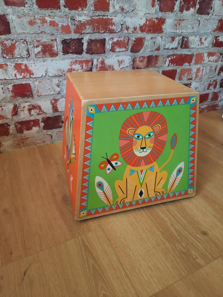 Djeco Cajon voor kinderen - Muziekinstrument Leeuw, Ophalen of Verzenden, Gebruikt, Overige typen