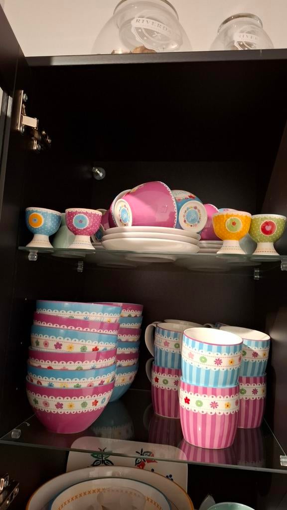 Zeer compleet en lief servies - ook in delen te koop!, Ophalen, Gebruikt, Keramiek, Overige stijlen