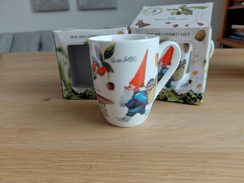 Mok David de kabouter van Rien Poortvliet, Nieuw, Ophalen of Verzenden, Overige stijlen, Kop(pen) en/of Schotel(s)