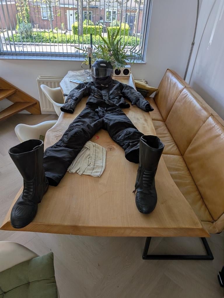 Motorpak, schoenen en helm - Maat S/42 - Zo goed als nieuw, Ophalen of Verzenden, Tweedehands, Kinderen, Jas | textiel