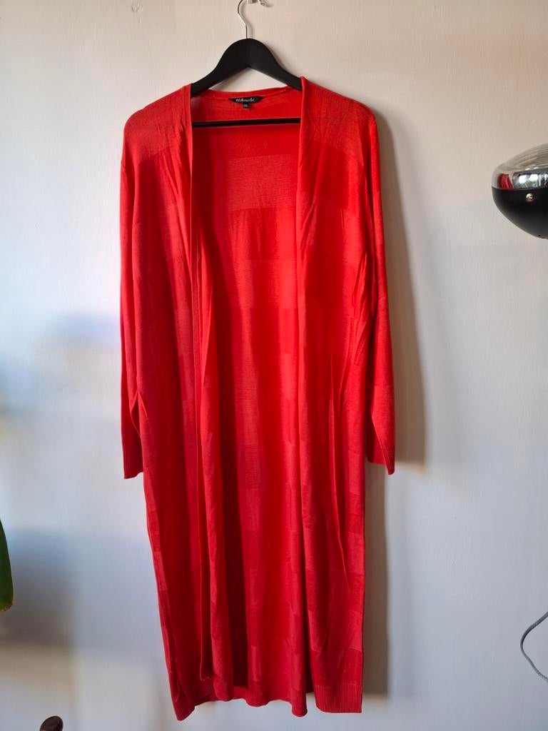 M&S Mode Lang Open Vest - Rood, Maat XXL/46,48, Trui of Vest, Nieuw, Ophalen of Verzenden, Nvt