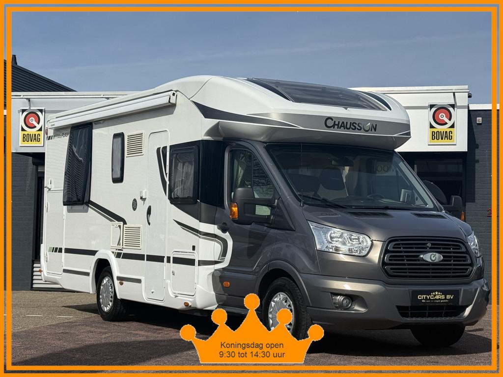 Chausson Flash 718 EB queensbed+hefbed fietsenrek zonnepanee, Caravans en Kamperen, Campers, Hordeur, Ringverwarming, Achteruitrijcamera