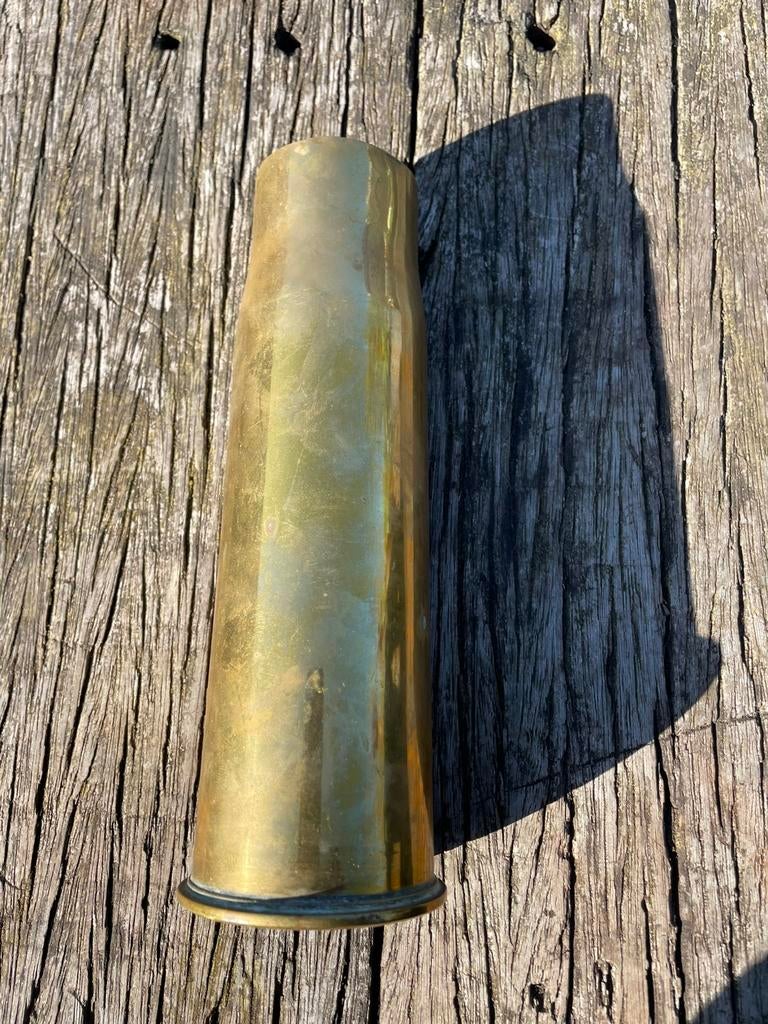 Huls hulzen Franse 57 mm kanon 6 pdr granaat munitie tank, Ophalen of Verzenden, Landmacht, Overige gebieden, Hulzen of Bodemvondsten