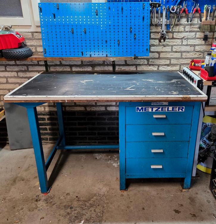 Overtoom werkbank + gereedschap bord, Doe-het-zelf en Verbouw, Werkbanken, 120 tot 170 cm, Ophalen