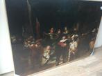 De Nachtwacht Rembrandt Canvas Schilderij in Lijst 100x70, Nieuw, Ophalen of Verzenden, Schilderij, 75 tot 100 cm
