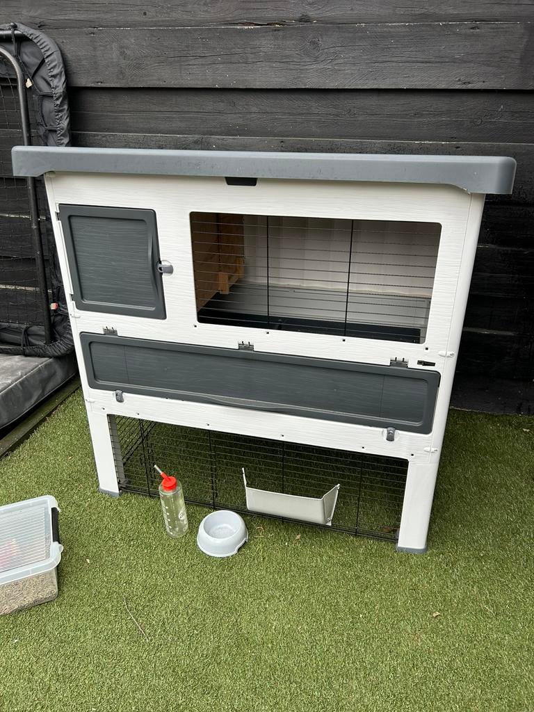 Konijnenhok van ferplast, 110 cm of meer, Zo goed als nieuw, Hok, Ophalen