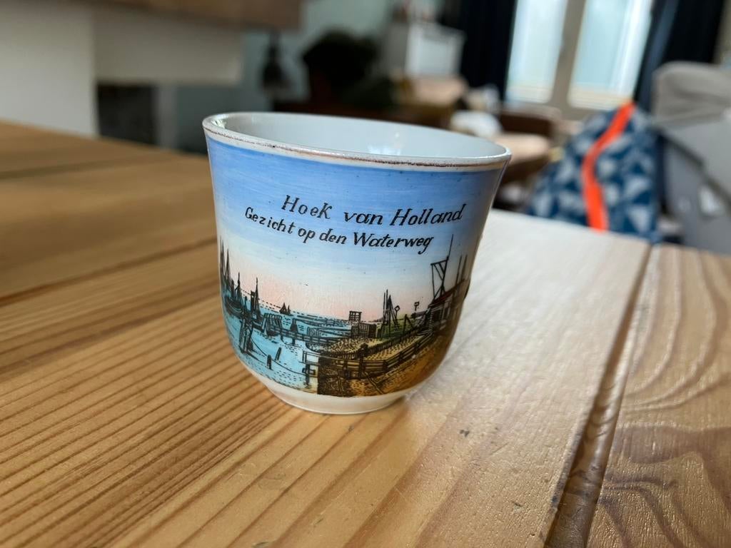 Mok Hoek van Holland gezicht op den waterweg, Ophalen of Verzenden