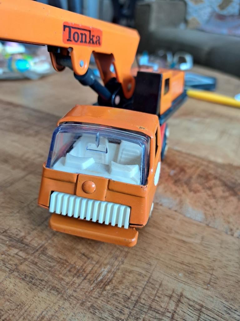 Tonka kraanwagen, Ophalen of Verzenden, Gebruikt, Bus of Vrachtwagen