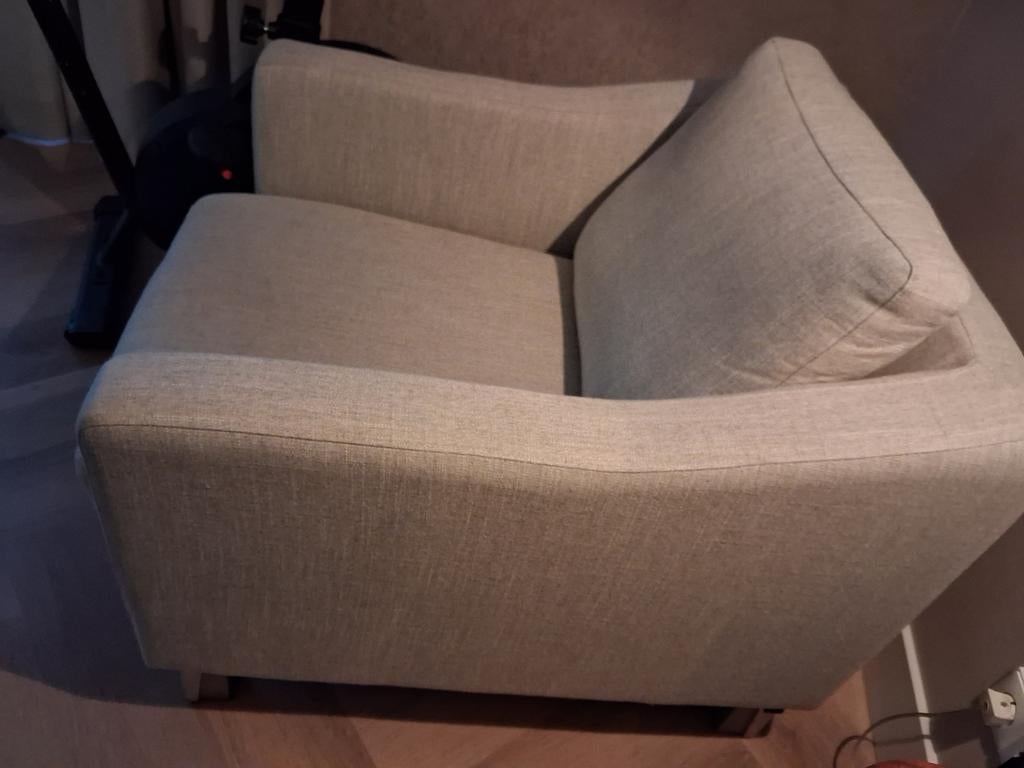Leolux Antoina Fauteuil - Zacht Groen - Goede Staat, Huis en Inrichting, Fauteuils, Ophalen, Gebruikt, 75 tot 100 cm, 75 tot 100 cm