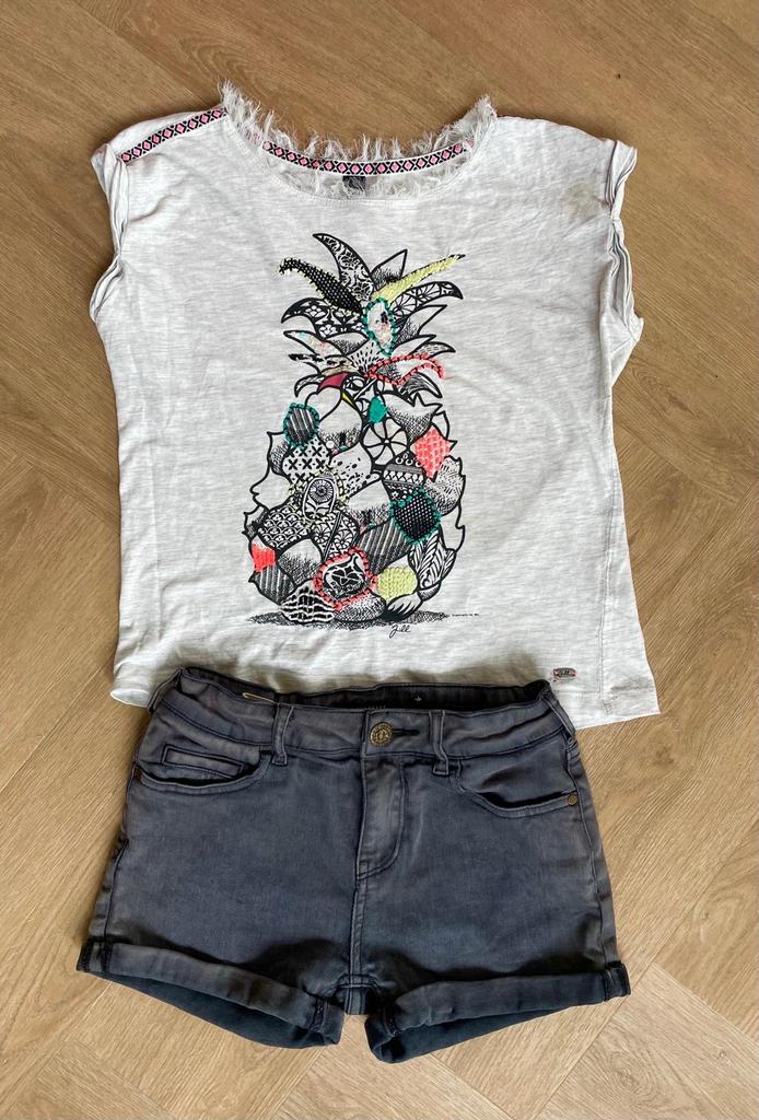 Shoeby zomers shirtje maat 128, Verzenden, Zo goed als nieuw, Meisje, Shirt of Longsleeve