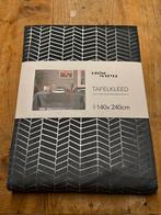 Nieuw Tafelkleed 140x240cm Antraciet met Zilveren Print, Ophalen, Nieuw, Rechthoek, Binnen