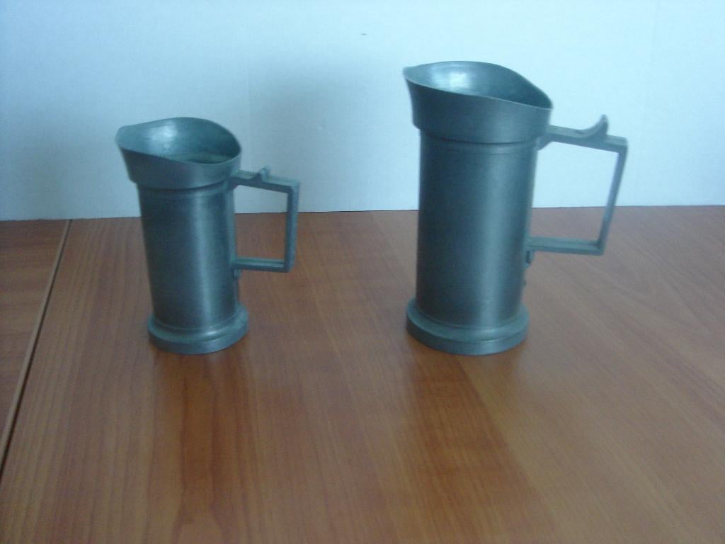 2 Tinnen kannetjes, Antiek en Kunst, Antiek | Tin, Ophalen of Verzenden