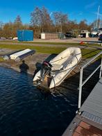 RIB Zodiac Rubberboot met 15 pk Suzuki motor en trailer, Watersport en Boten, Rubberboten, Ophalen, Gebruikt, Zodiac, Benzine