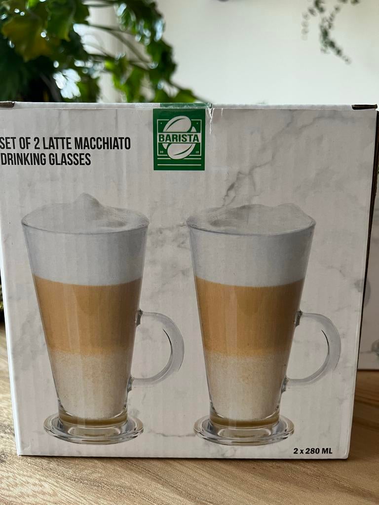 3 Sets van 2 Latte Macchiato Glazen - Barista, Ophalen, Nieuw, Overige merken, Glas