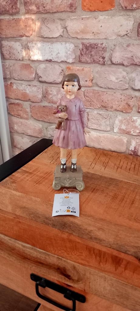 Clayre&Eef:24cm Decoratie Meisje Beeld♥️NIEUW♥️, Ophalen of Verzenden, Nieuw, Mens