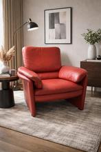 Leolux Bora Beta fauteuil - rode leer, Ophalen, Zo goed als nieuw, 50 tot 75 cm, Leer