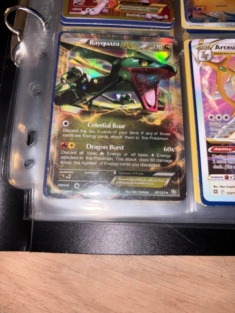 Pokémon Kaart Rayquaza EX 85/124 Holo Foil, Ophalen, Zo goed als nieuw, Losse kaart, Foil