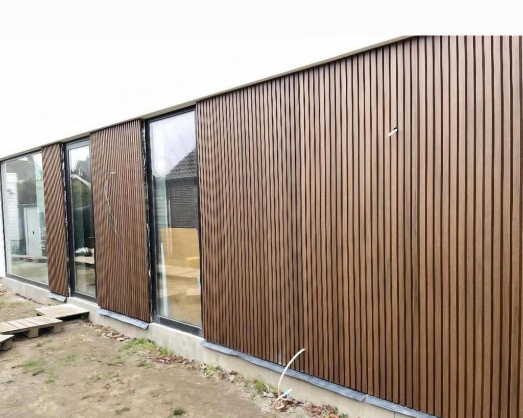 14m² nieuwe composiet rhombus gevelbekleding walnoot, Tuin en Terras, Ophalen, Overige materialen, Minder dan 3 meter, Nieuw