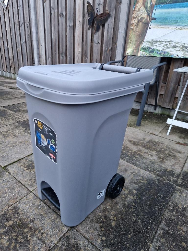 Grote 60ltr tuin afval rol container met voet pedaal deksel., Ophalen of Verzenden, Nieuw, Onkruidsteker