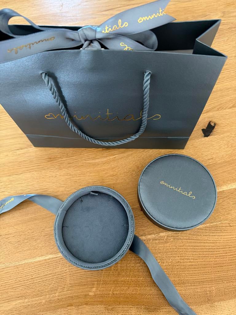 Minitials sieradendoosje en tasje - Blauw, Ophalen, Nieuw