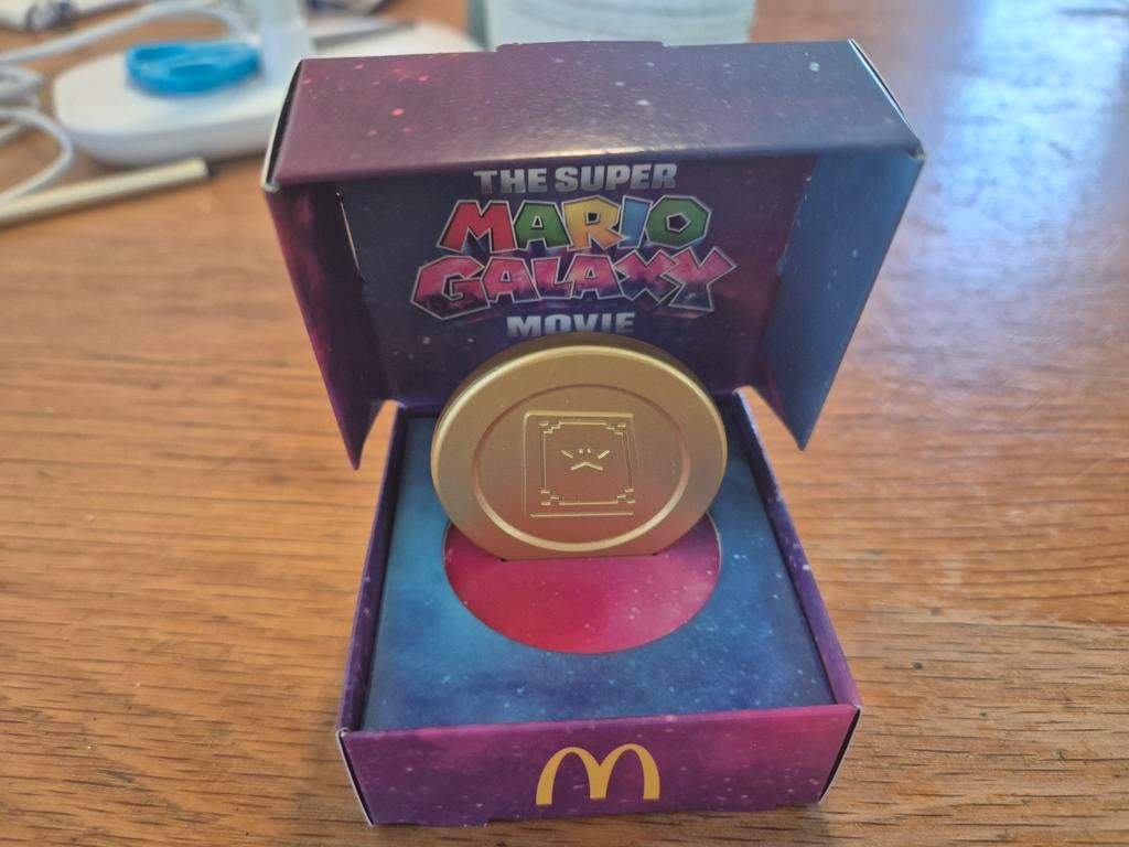 Super Mario Galaxy Movie McDonald's Munt, Ophalen, Zo goed als nieuw
