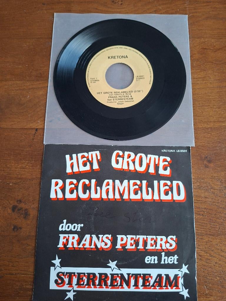 Frans Peters,het grote reclamelied, Cd's en Dvd's, 7 inch, Ophalen of Verzenden, Zo goed als nieuw, Nederlandstalig