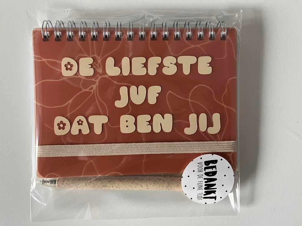Bedankt juf notitie boekje, Ophalen of Verzenden, Zo goed als nieuw