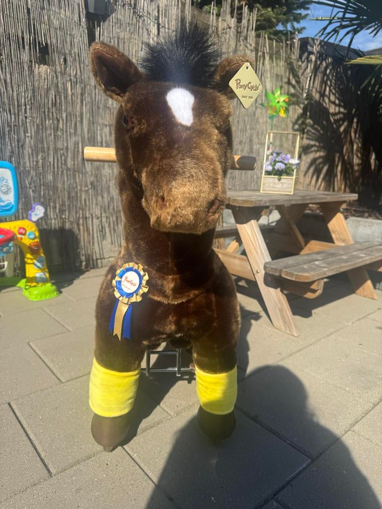 Ponycycle luxe donkerbruin rijpaard, Ophalen, Zo goed als nieuw