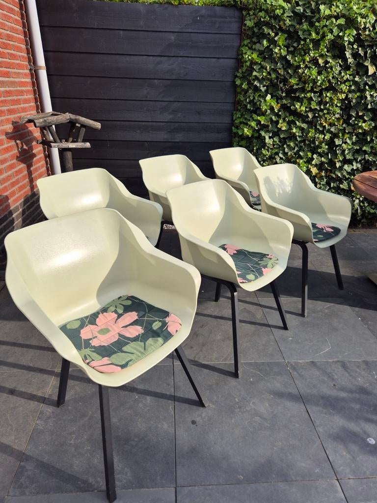 Tuinstoelen Hartman Sophie  (6 stuks) French Green, Ophalen, Zo goed als nieuw, Kunststof