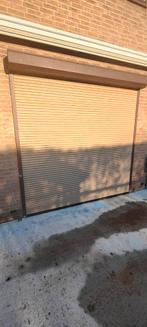 Elektrisch rolluik 255cm breed, bruin/beige, Ophalen, Gebruikt, 200 cm of meer, Crème of Beige