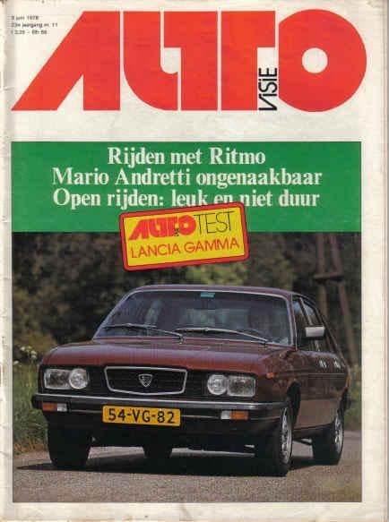 Autovisie 11 1978 : Lancia Gamma - Fiat Ritmo - 131 - 132, Ophalen of Verzenden, Gelezen, Algemeen