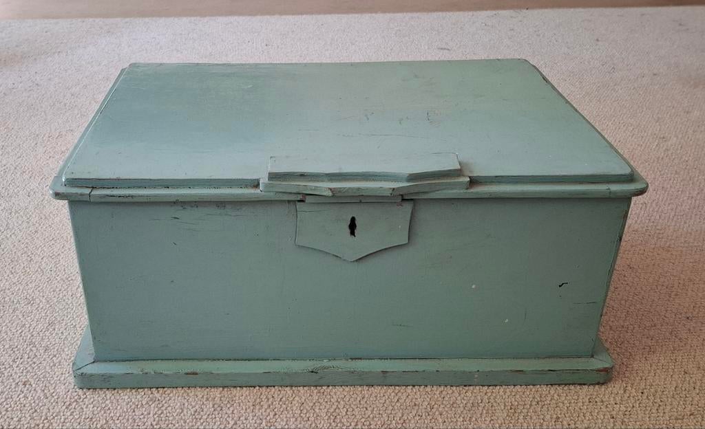 Vintage houten kist - 55x23x39,5 cm, Ophalen, Gebruikt, Minder dan 50 cm, Minder dan 50 cm