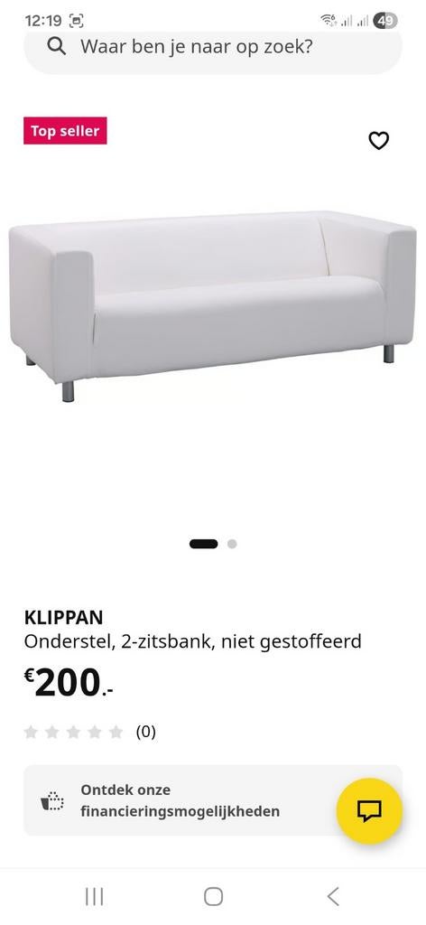 Nieuw Klippan bank bankje, Huis en Inrichting, Banken | Bankstellen, Ophalen, 150 tot 200 cm, 75 tot 100 cm, Stof