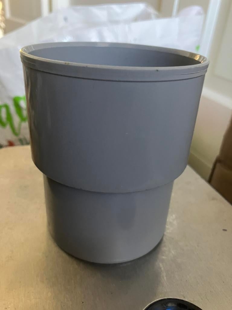 Pvc verloop stukje, Ophalen, Pvc, 60 tot 80 mm, Nieuw