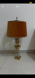 Vintage Hollywood Regency Ananaslamp Messing & Kristal, Ophalen of Verzenden, Zo goed als nieuw, Minder dan 50 cm