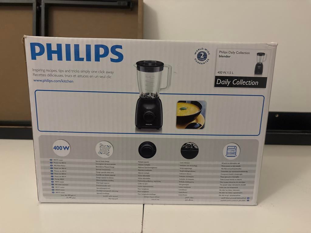 Philips Daily Collection blender 400W 1.5L, Witgoed en Apparatuur, Blenders, Ophalen of Verzenden, Gebruikt, Blender