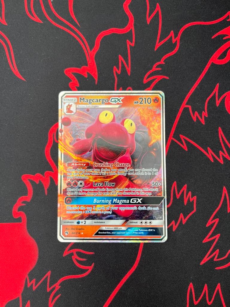Magcargo GX 44/214 - Pokémon Kaart, Ophalen of Verzenden, Zo goed als nieuw, Losse kaart