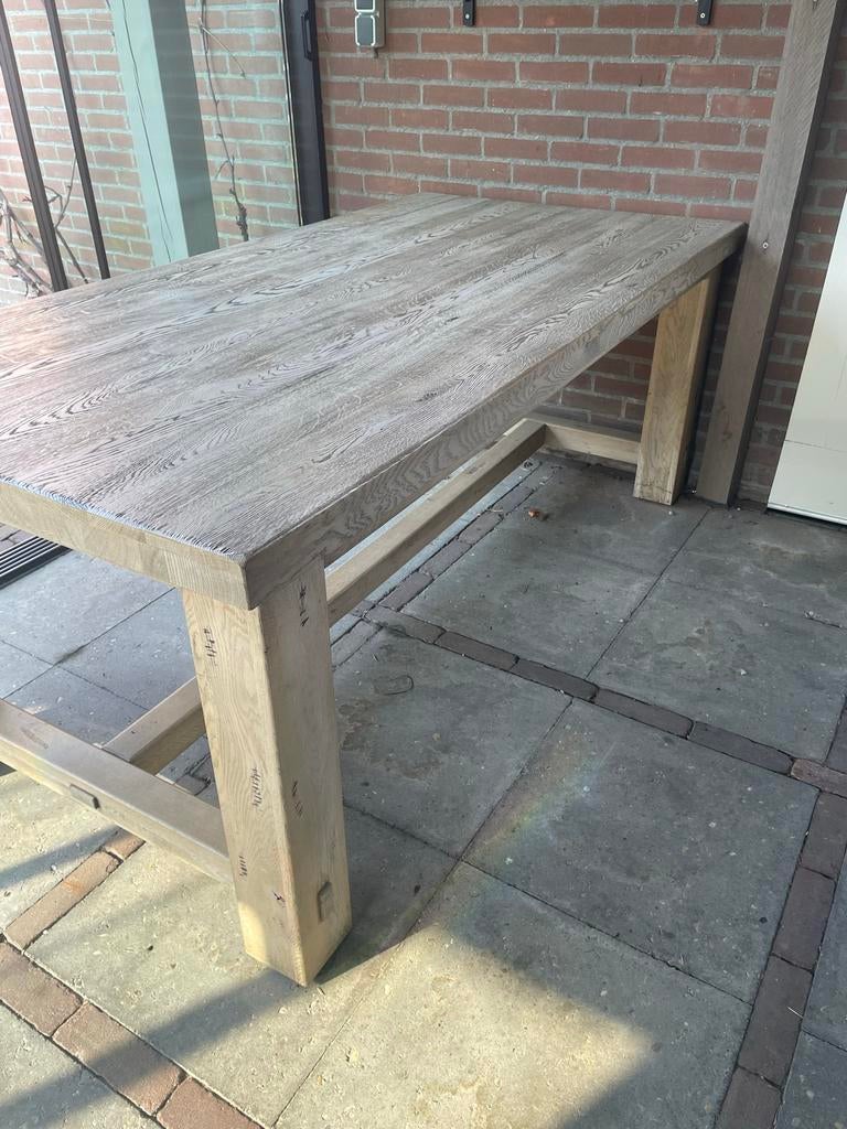 Eiken tafel 200x100cm - Binnen en buiten te gebruiken, Huis en Inrichting, Tafels | Eettafels, Gebruikt, 100 tot 150 cm, 150 tot 200 cm