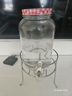 Glazen drankdispenser met kraantje en standaard, Ophalen of Verzenden