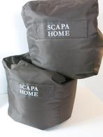 2x Scapa poef zitzak  bruin, Minder dan 50 cm, Rond, Minder dan 50 cm, Ophalen of Verzenden