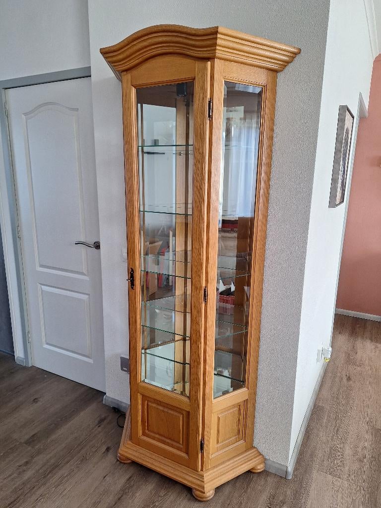 vitrinekast, Huis en Inrichting, Kasten | Vitrinekasten, Ophalen, Met deur(en), 50 tot 100 cm, Zo goed als nieuw