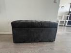 Opberg poef / bankje antraciet, Ophalen, Minder dan 50 cm, 75 tot 100 cm, Zo goed als nieuw
