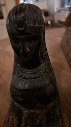 Oude haardbokken sphinx, Ophalen of Verzenden, Zo goed als nieuw, Vrijstaande haard, Houthaard