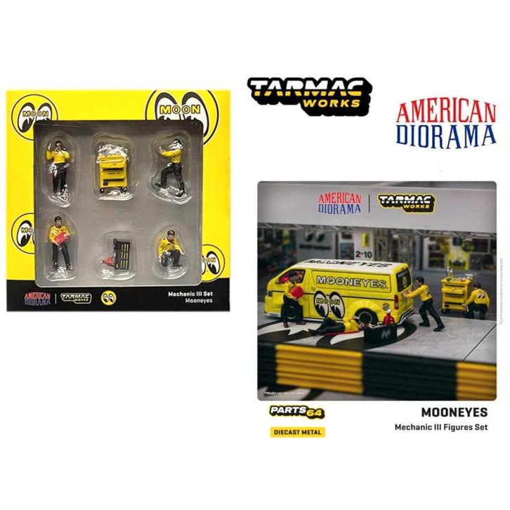 Poppetjes /figuurtjes van Tarmac 1/64 Mechanic III set Moon, Hobby en Vrije tijd, Modelauto's | Overige schalen, Nieuw, Overige typen