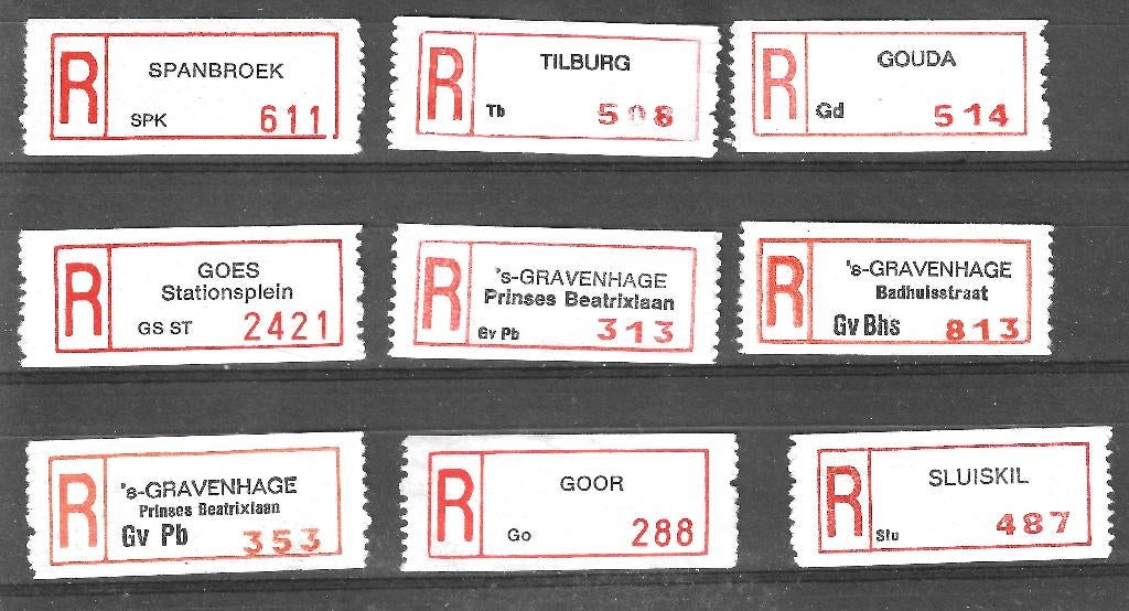 Nederland Aantekenstrookjes - 14, Postzegels en Munten, Postzegels | Nederland, Ophalen of Verzenden, Na 1940