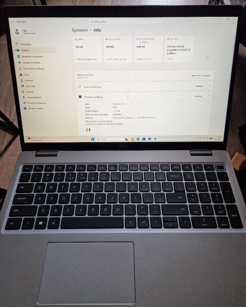 Dell Latitude 5520 - Intel i5 - 8GB RAM - 256GB, Computers en Software, Windows Laptops, 2 tot 3 Ghz, 8 GB, Ophalen of Verzenden