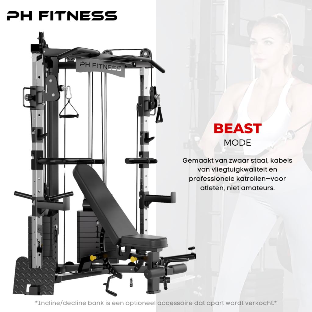 PH Fitness V-Frame Cable Crossover - 160KG Gewichtstapel, Zurichstraat 20, 6135LP SITTARD, Rug, Nieuw, Ophalen of Verzenden